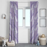 Lilac Mermaid Puakenikeni Maile Lei Window Curtain LT01 - Polynesian Pride