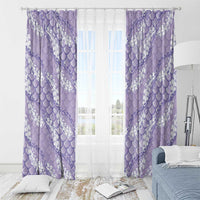 Lilac Mermaid Puakenikeni Maile Lei Window Curtain LT01 - Polynesian Pride