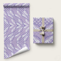 Lilac Mermaid Puakenikeni Maile Lei Wrapping Paper LT01 58" × 23" Purple - Polynesian Pride