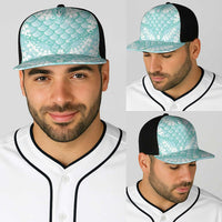 Light Turquoise Mermaid Puakenikeni Maile Lei Baseball Net Cap LT01 - Polynesian Pride
