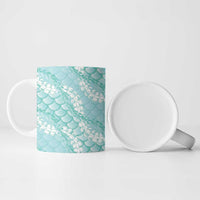 Light Turquoise Mermaid Puakenikeni Maile Lei Ceramic Mug LT01 - Polynesian Pride