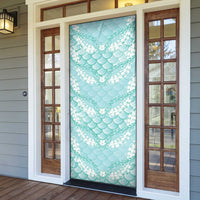 Light Turquoise Mermaid Puakenikeni Maile Lei Door Cover LT01 - Polynesian Pride