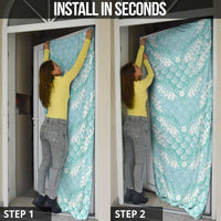 Light Turquoise Mermaid Puakenikeni Maile Lei Door Cover LT01 - Polynesian Pride
