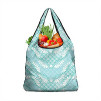 Light Turquoise Mermaid Puakenikeni Maile Lei Grocery Bag LT01 1-pack One Size Turquoise - Polynesian Pride