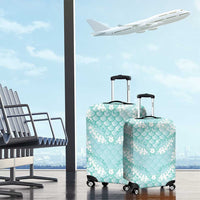 Light Turquoise Mermaid Puakenikeni Maile Lei Luggage Cover LT01 - Polynesian Pride