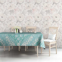 Light Turquoise Mermaid Puakenikeni Maile Lei Tablecloth LT01 - Polynesian Pride