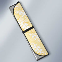 Pastel Yellow Mermaid Puakenikeni Maile Lei Auto Sun Shade LT01 - Polynesian Pride