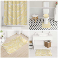 Pastel Yellow Mermaid Puakenikeni Maile Lei Bathroom Set LT01 - Polynesian Pride
