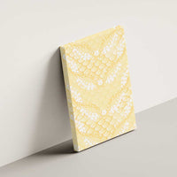 Pastel Yellow Mermaid Puakenikeni Maile Lei Canvas Wall Art LT01 - Polynesian Pride