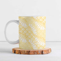 Pastel Yellow Mermaid Puakenikeni Maile Lei Ceramic Mug LT01 Yellow - Polynesian Pride