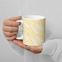 Pastel Yellow Mermaid Puakenikeni Maile Lei Ceramic Mug LT01 - Polynesian Pride