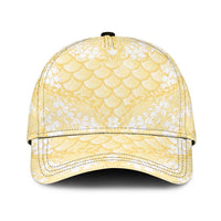 Pastel Yellow Mermaid Puakenikeni Maile Lei Classic Cap LT01 Universal Fit Yellow - Polynesian Pride