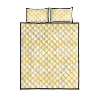 Pastel Yellow Mermaid Puakenikeni Maile Lei Quilt Bed Set LT01 - Polynesian Pride