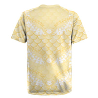 Pastel Yellow Mermaid Puakenikeni Maile Lei Rugby Jersey LT01 - Polynesian Pride