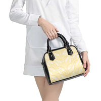 Pastel Yellow Mermaid Puakenikeni Maile Lei Shoulder Handbag LT01 - Polynesian Pride
