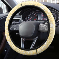 Pastel Yellow Mermaid Puakenikeni Maile Lei Steering Wheel Cover LT01 - Polynesian Pride
