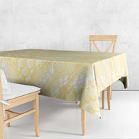 Pastel Yellow Mermaid Puakenikeni Maile Lei Tablecloth LT01 - Polynesian Pride