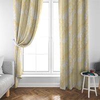 Pastel Yellow Mermaid Puakenikeni Maile Lei Window Curtain LT01 - Polynesian Pride