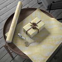 Pastel Yellow Mermaid Puakenikeni Maile Lei Wrapping Paper LT01 - Polynesian Pride