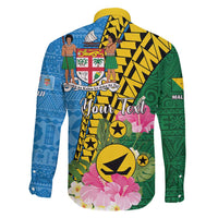 Personalised Malampa Fiji Day Family Matching Mermaid Dress and Hawaiian Shirt Tropical Tapa Pattern