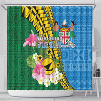 Malampa Fiji Day Shower Curtain Tropical Tapa Pattern LT01 - Polynesian Pride