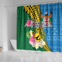 Malampa Fiji Day Shower Curtain Tropical Tapa Pattern LT01 - Polynesian Pride