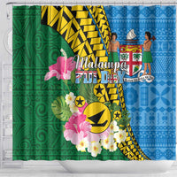 Malampa Fiji Day Shower Curtain Tropical Tapa Pattern LT01 - Polynesian Pride