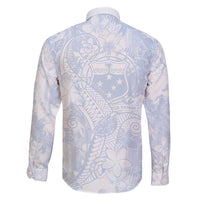 Samoa White Sunday Family Matching Mermaid Dress and Hawaiian Shirt Plumeria Floral