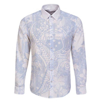 Samoa White Sunday Family Matching Short Sleeve Bodycon Dress and Hawaiian Shirt Plumeria Floral