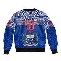 Custom Samoa Rugby Sleeve Zip Bomber Jacket Manu Samoa Polynesian Tatoo Pattern LT01 - Polynesian Pride