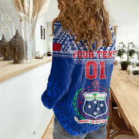 Custom Samoa Rugby Women Casual Shirt Manu Samoa Polynesian Tatoo Pattern LT01 - Polynesian Pride