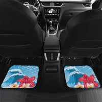 Personalized Aloha Hawaii Skeleton Surfing Car Mats Tribal Shark Plumeria