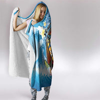 Personalized Aloha Hawaii Skeleton Surfing Hooded Blanket Tribal Shark Plumeria LT01 - Polynesian Pride