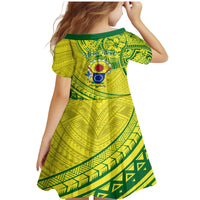 Kia Orana Cook Islands Family Matching Mermaid Dress and Hawaiian Shirt Turtle Yellow Green Polynesian Pattern LT01 - Polynesian Pride