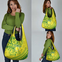 Kia Orana Cook Islands Grocery Bag Turtle Yellow Green Polynesian Pattern LT01 - Polynesian Pride