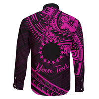 Kia Orana Cook Islands Family Matching Mermaid Dress and Hawaiian Shirt Circle Stars With Floral Pink Pattern LT01 - Polynesian Pride