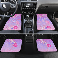 Polynesian Shark Valentine Car Mats Sweet Unique Version LT01 Set 4pcs Pink - Polynesian Pride