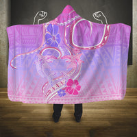 Polynesian Shark Valentine Hooded Blanket Sweet Unique Version LT01 One Size Pink - Polynesian Pride