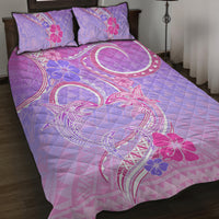 Polynesian Shark Valentine Quilt Bed Set Sweet Unique Version LT01 Pink - Polynesian Pride