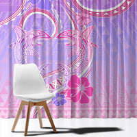 Polynesian Shark Valentine Window Curtain Sweet Unique Version LT01 - Polynesian Pride