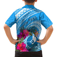 Yap Day Family Matching Tank Maxi Dress and Hawaiian Shirt Nam nu Waqab Tropical Flower LT01 - Polynesian Pride