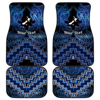 Personalised Aotearoa Matariki Car Mats Blue Fern Maori Poutama LT01 - Polynesian Pride