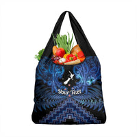 Personalised Aotearoa Matariki Grocery Bag Blue Fern Maori Poutama LT01 1-pack One Size Blue - Polynesian Pride