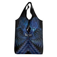 Personalised Aotearoa Matariki Grocery Bag Blue Fern Maori Poutama LT01 - Polynesian Pride