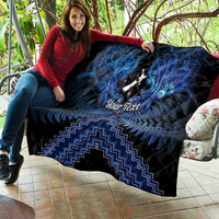 Personalised Aotearoa Matariki Quilt Blue Fern Maori Poutama