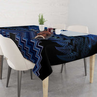 Personalised Aotearoa Matariki Tablecloth Blue Fern Maori Poutama LT01 - Polynesian Pride