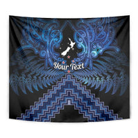 Personalised Aotearoa Matariki Tapestry Blue Fern Maori Poutama