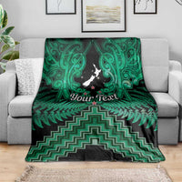 Personalised Aotearoa Matariki Blanket Green Fern Maori Poutama LT01 - Polynesian Pride
