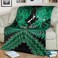 Personalised Aotearoa Matariki Blanket Green Fern Maori Poutama LT01 - Polynesian Pride