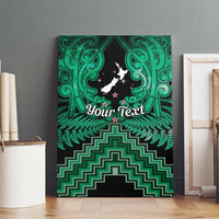 Personalised Aotearoa Matariki Canvas Wall Art Green Fern Maori Poutama LT01 - Polynesian Pride